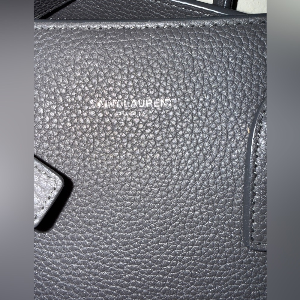 SAINT LAURENT Authentic Grained Calfskin Baby Sac De Jour in gray - Picture 2 of 15